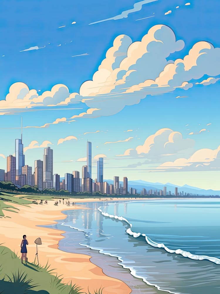 Great Barrier Reef, Australia, Flat Illustration 2