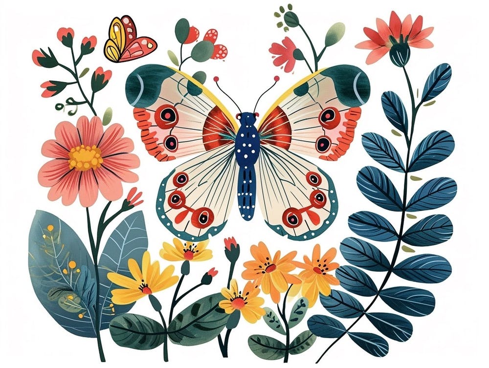 Petit Papillon Floral 3