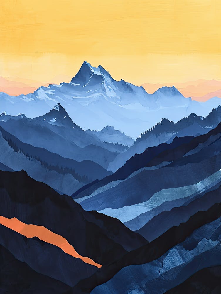 Ethereal Euphoria: Minimalist Peaks
