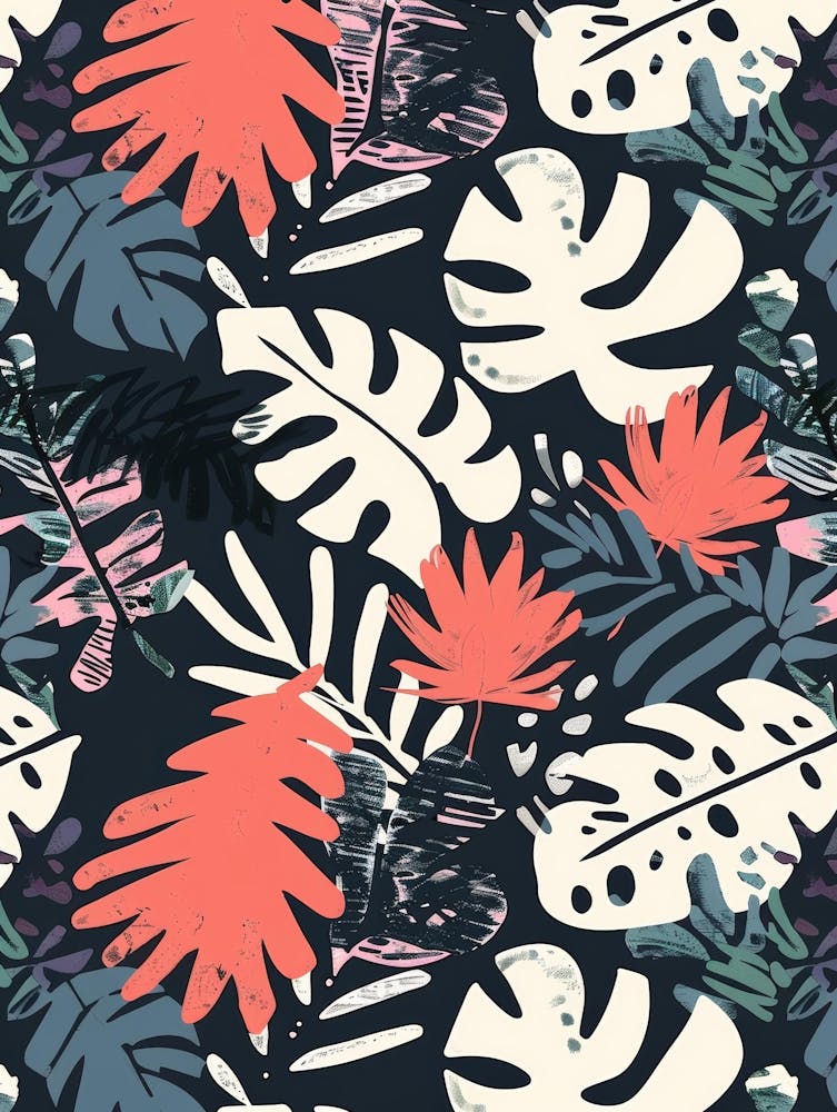 Tropical Leaves Seamless Pattern 33