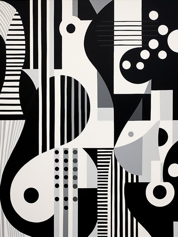 Abstract Geometric Music Illustration 6