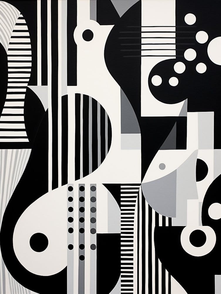 Abstract Geometric Music Illustration 6