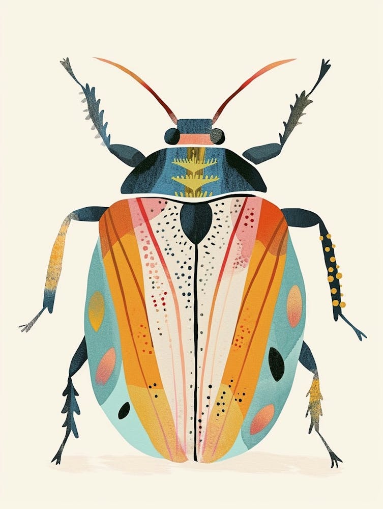 Colourful Insect Illustration June Bug 18