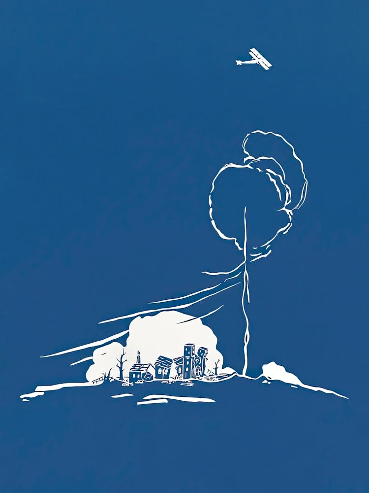 Small Town On Blue, Edward Penfield