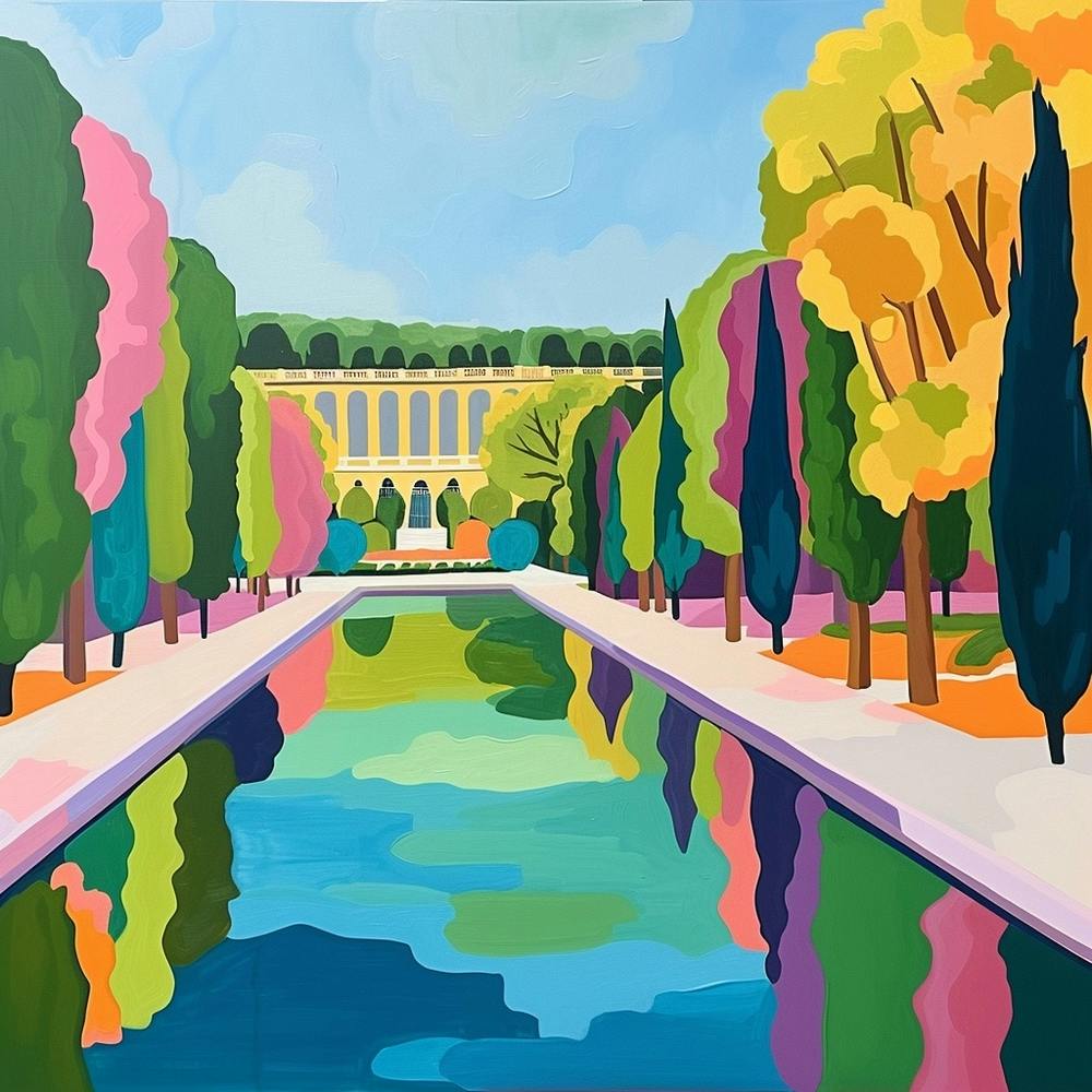 Colourful Gardens Park Of The Palace Of Versailles France 2