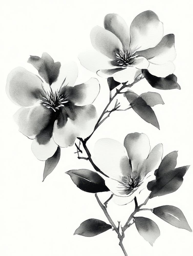 Ink Painted Flower