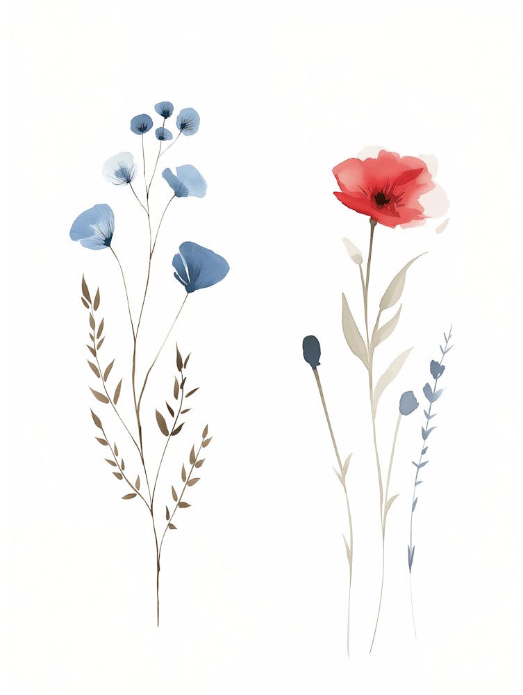 Aquarellblumen