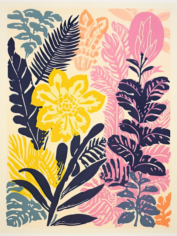 Colourful Botanical Risograph Style 30