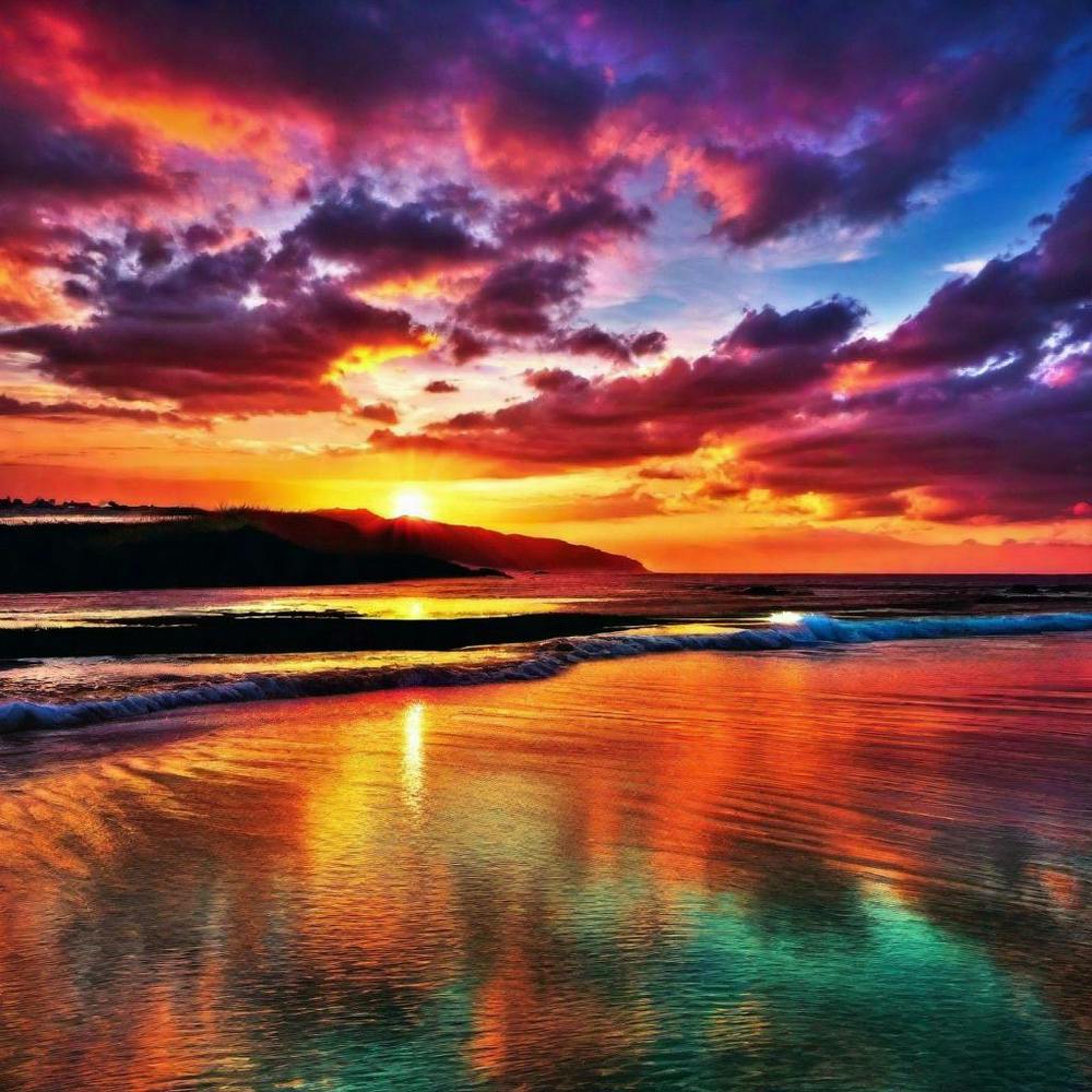 Sunset On The Beach 168