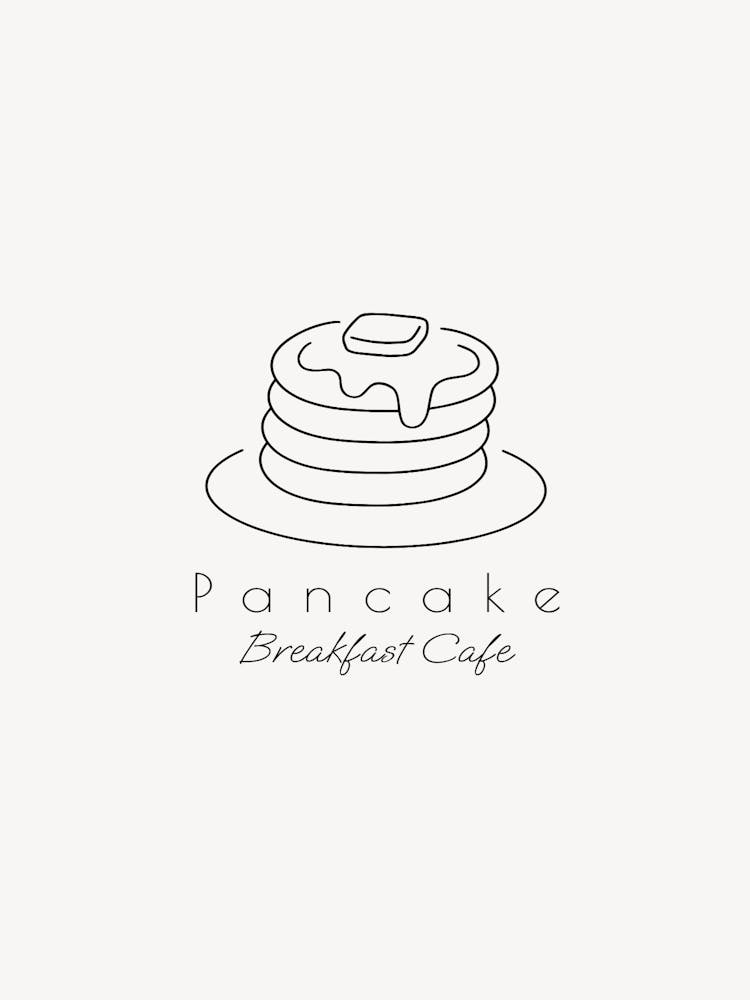 Pancake Breakfast Cafe Logo