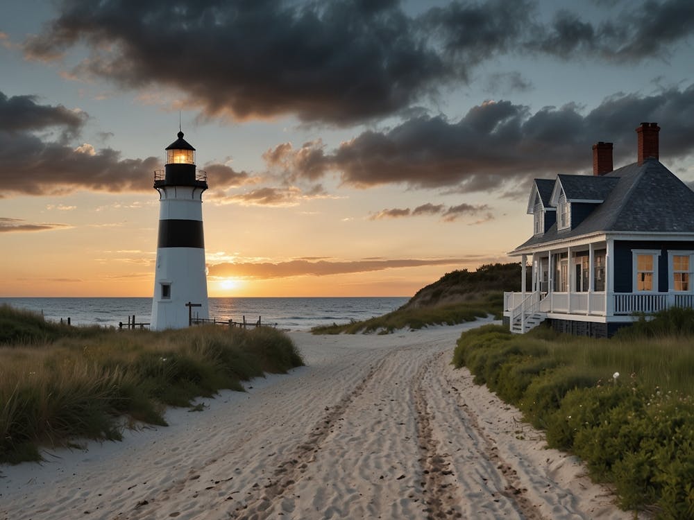 Lighthouse At Sunset 1