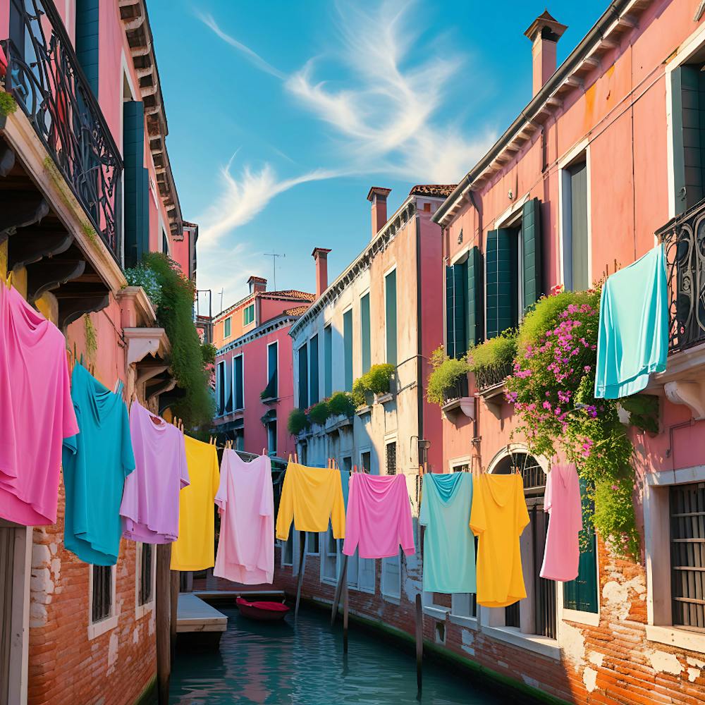 Laundry In Colorful Venice