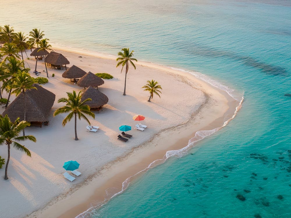 Sonnenaufgang auf einer tropischen Insel