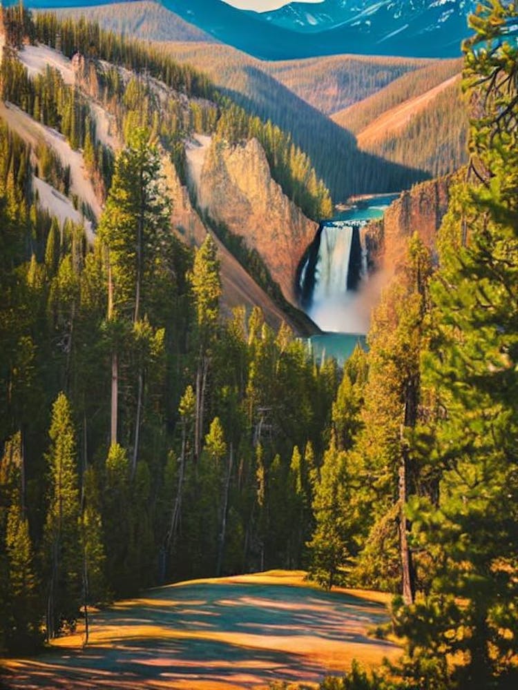Yellowstone National Park United States Of America Vintage Poster