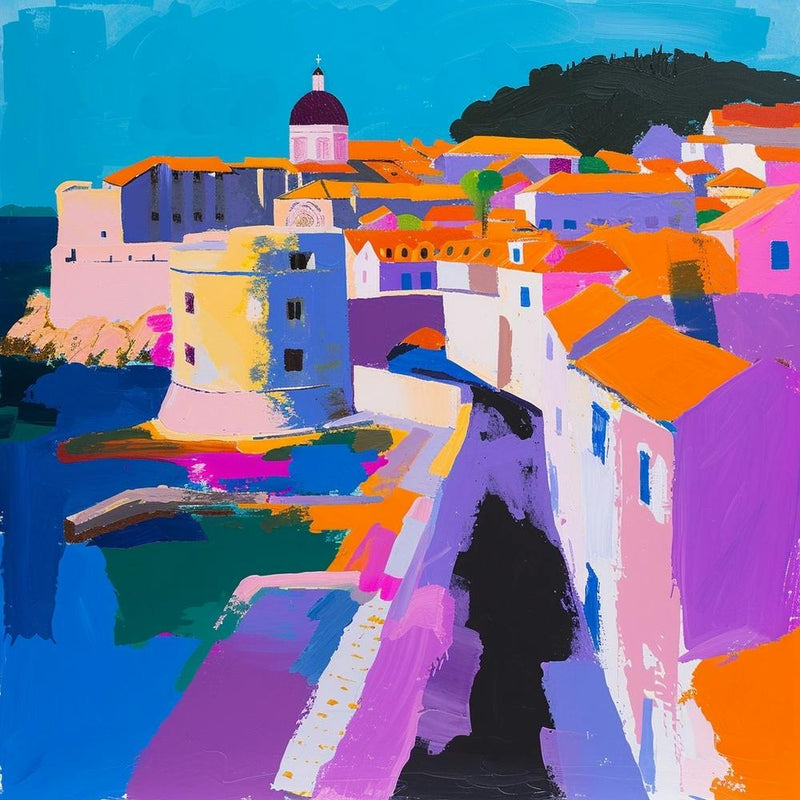 Abstract Travel Collection Dubrovnik Croatia 2