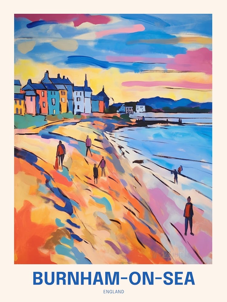 Burnham On Sea England Uk Travel Poster