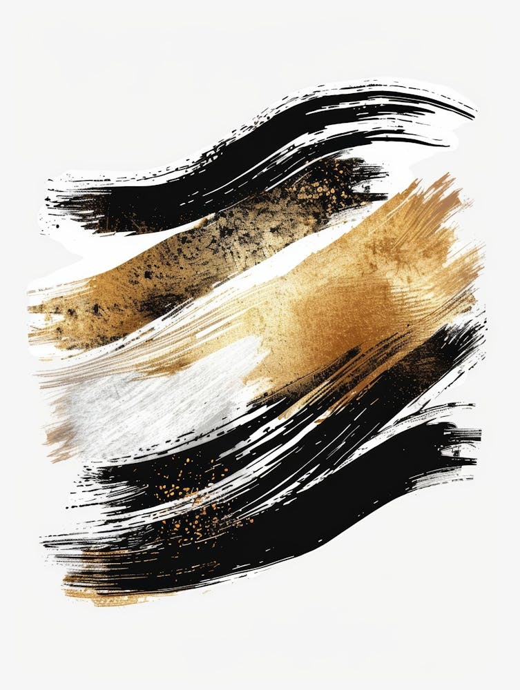 Gold And Black Brush Strokes 42
