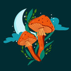 Magic Moonlight Mushroom Square