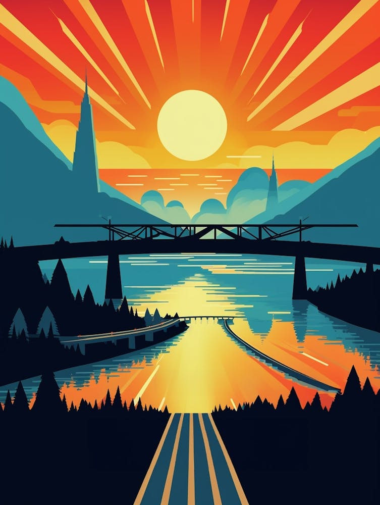 Vancouver Washington Retro Pop Art 4