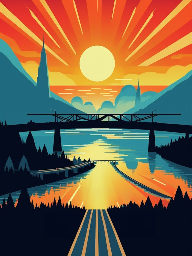 Vancouver Washington Retro Pop Art 4