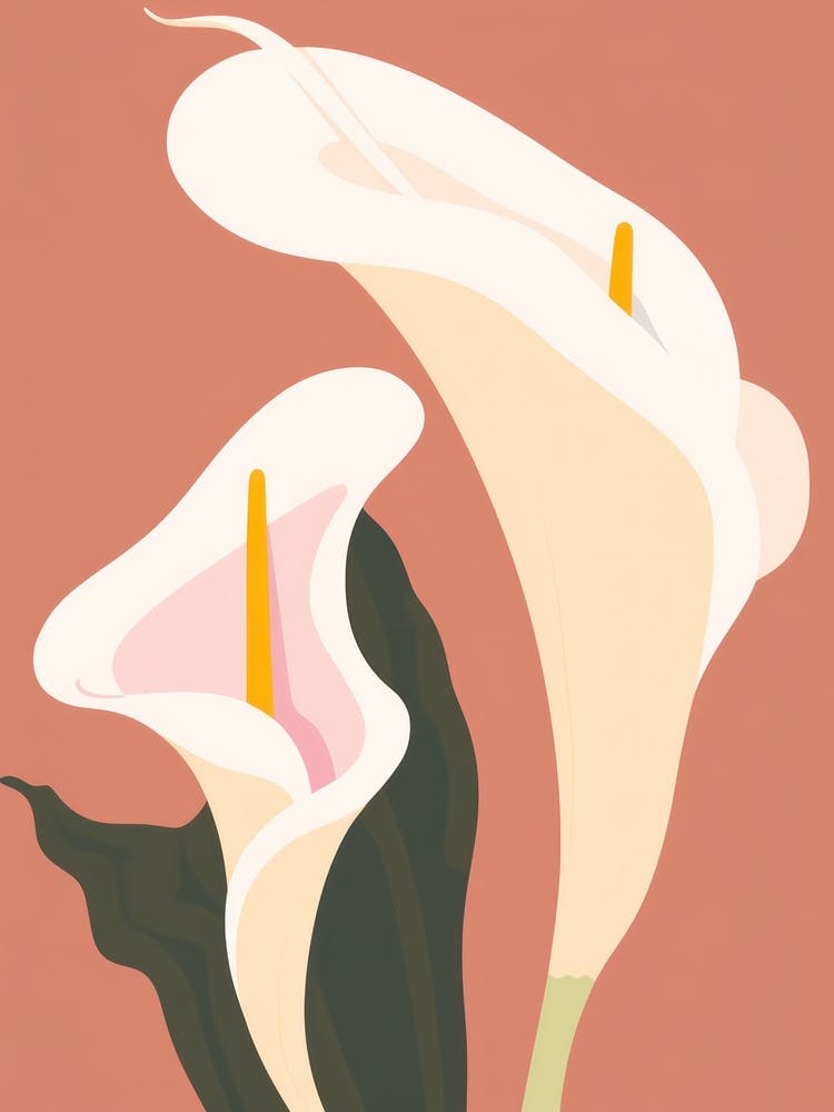 Calla Lilies Flower Big Bold Illustration 1