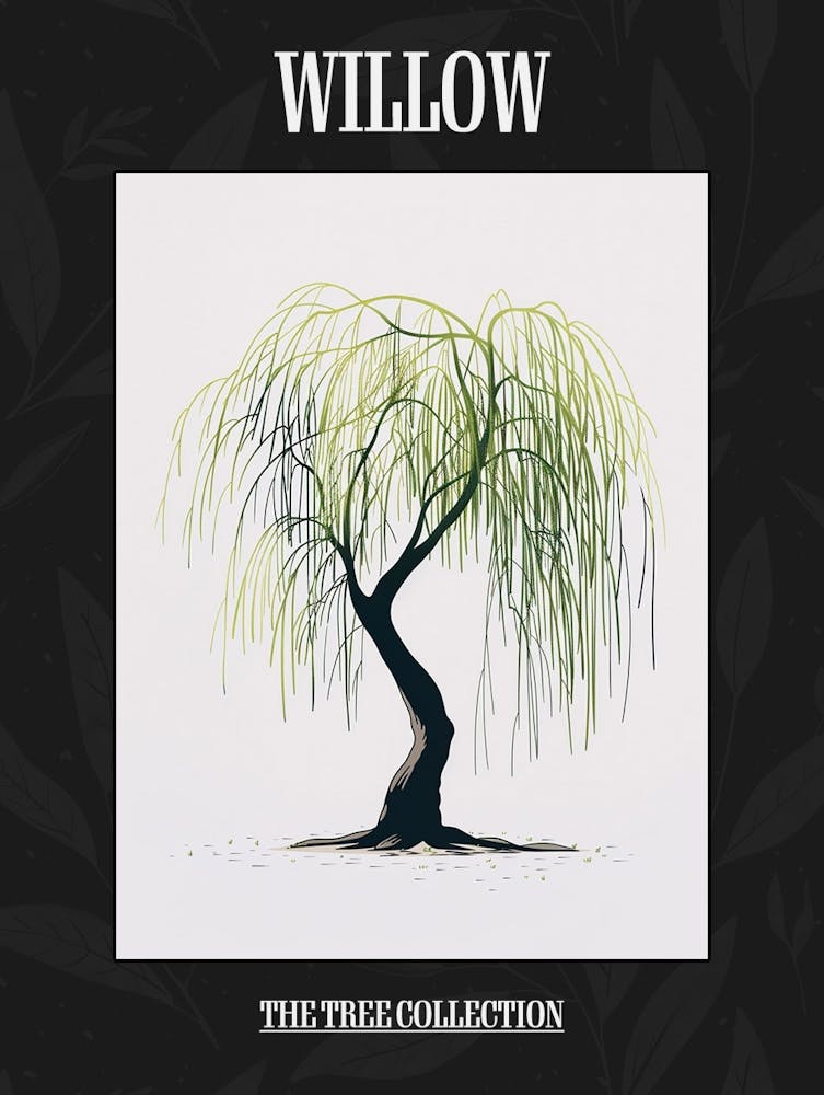 Willow Tree Pixel Illustration 2 Poster