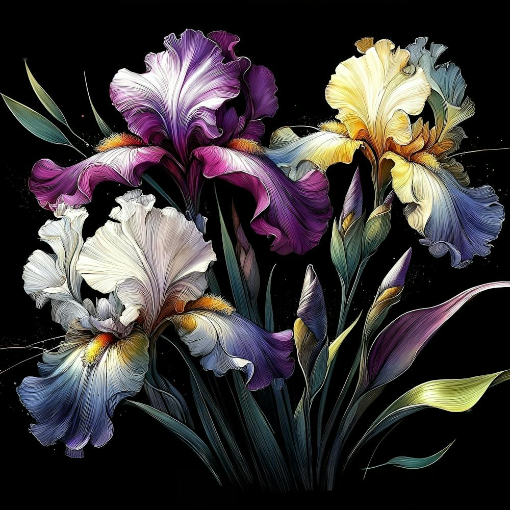 Midnight Irises