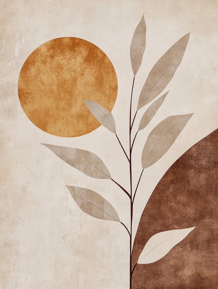 Sun And Leaves Canvas Print 6