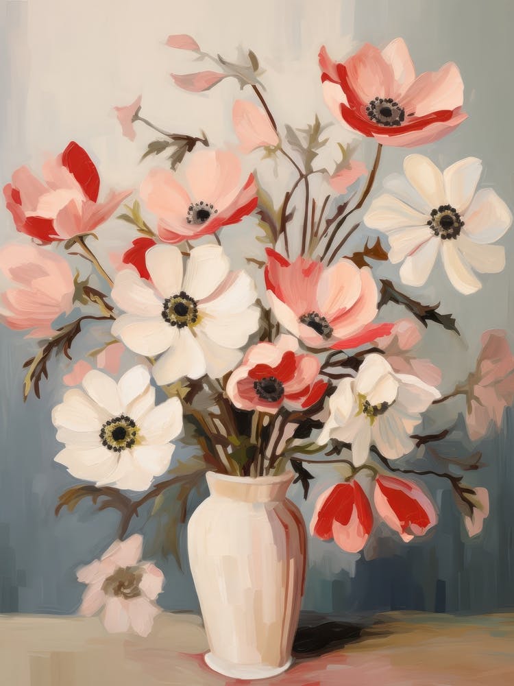 Fleur d'Anémone - Peinture de Nature Morte 3 Rêveuse