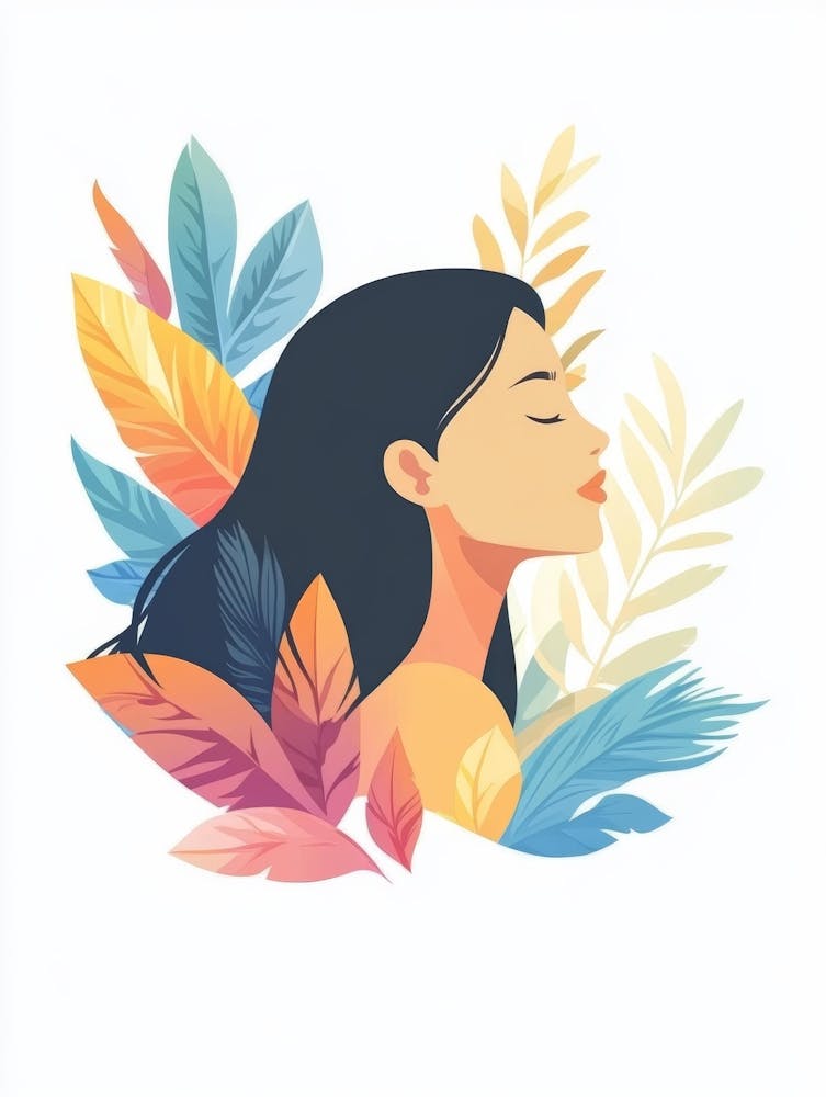 Portrait Of A Woman With Leaves 24