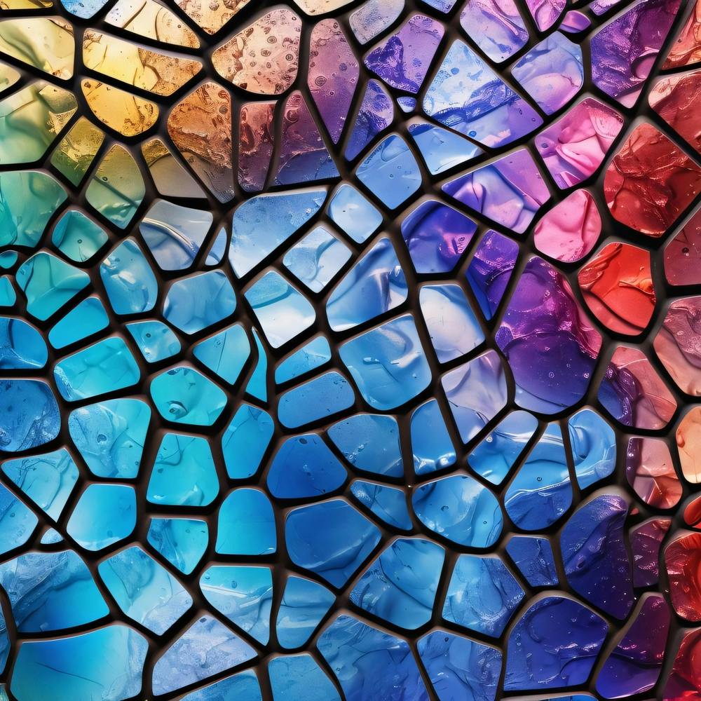 Photography Of The Texture Of A Mosaic Of Colorful