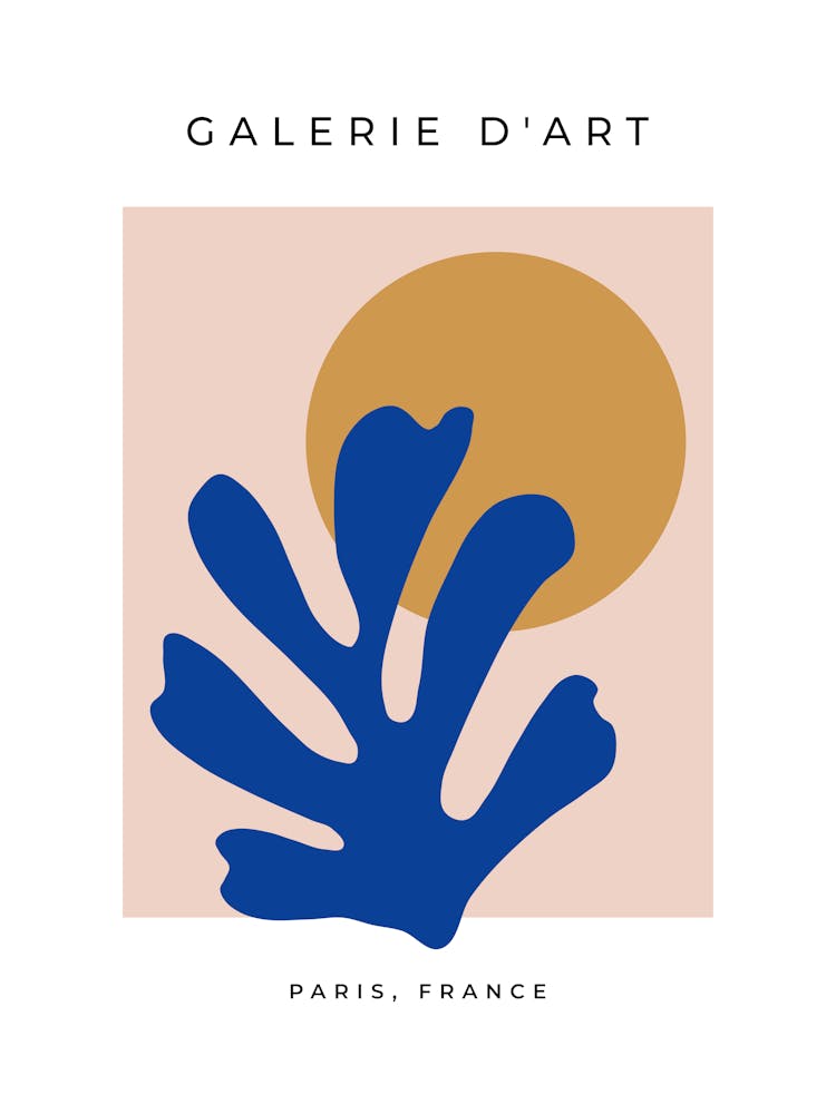 Leaves Cut Outs Abstract Shapes Blue