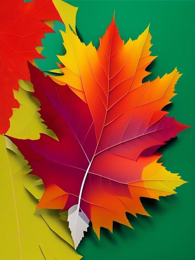 Sugar Maple Leaf Vibrant Inspired 1