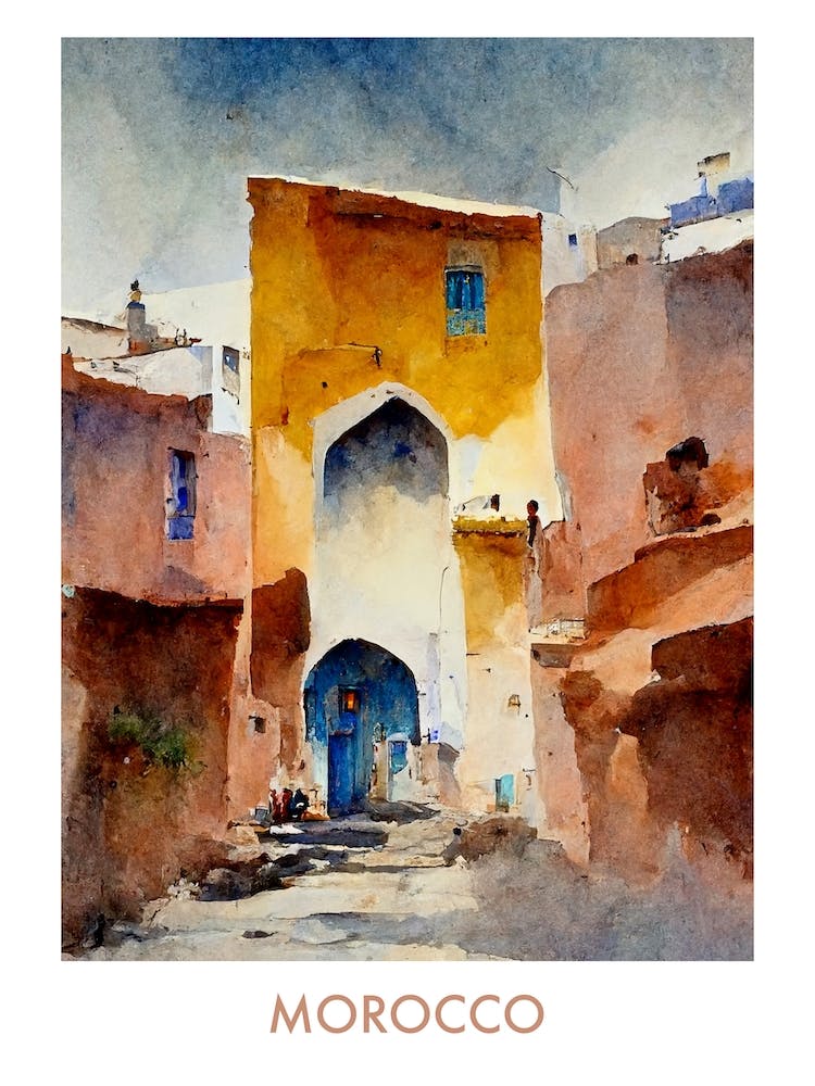 Morocco Watercolour Travel
