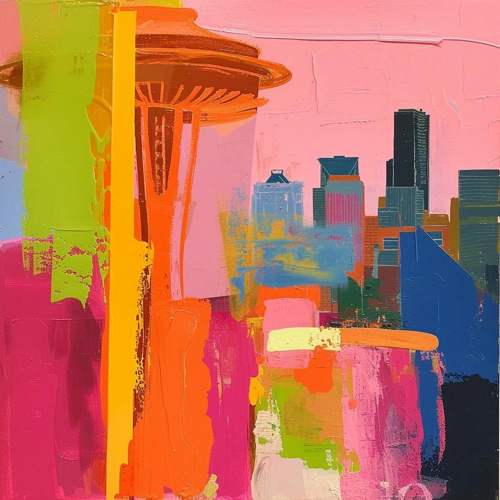 Abstract Travel Collection Seattle Washington 4