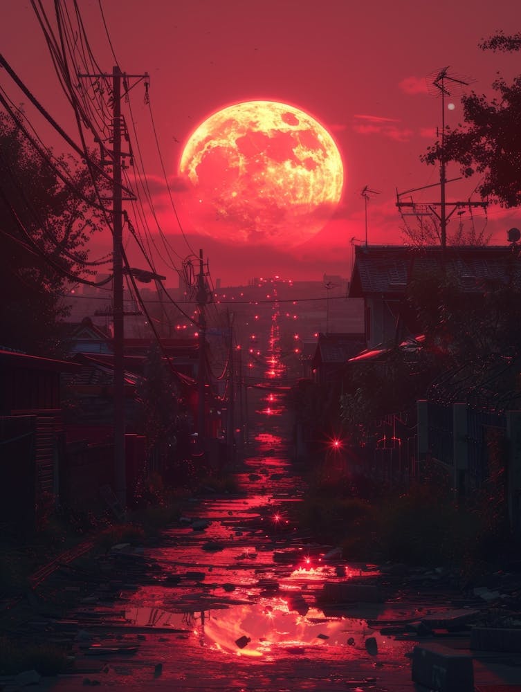Red Sunset In The City