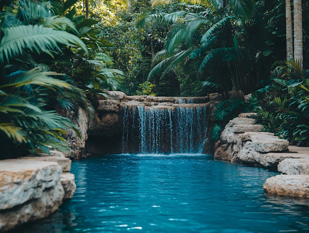 Waterfall In The Jungle