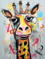 Giraffe 54 Basquiat style