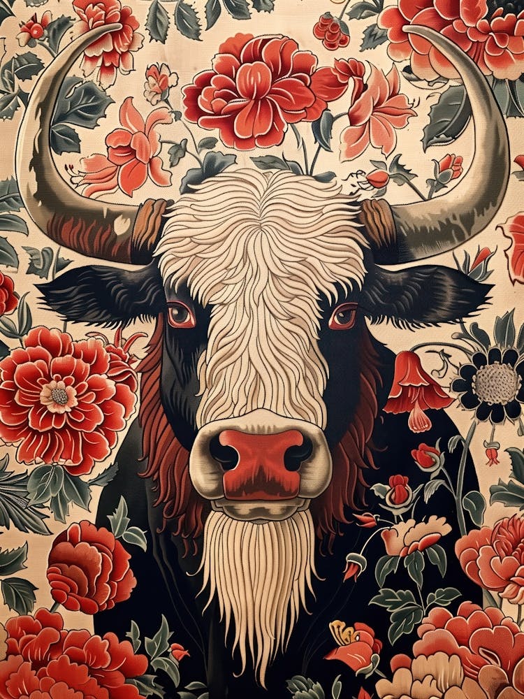 Chinese Lunar Year Of The Ox 3 Full William Morris Style