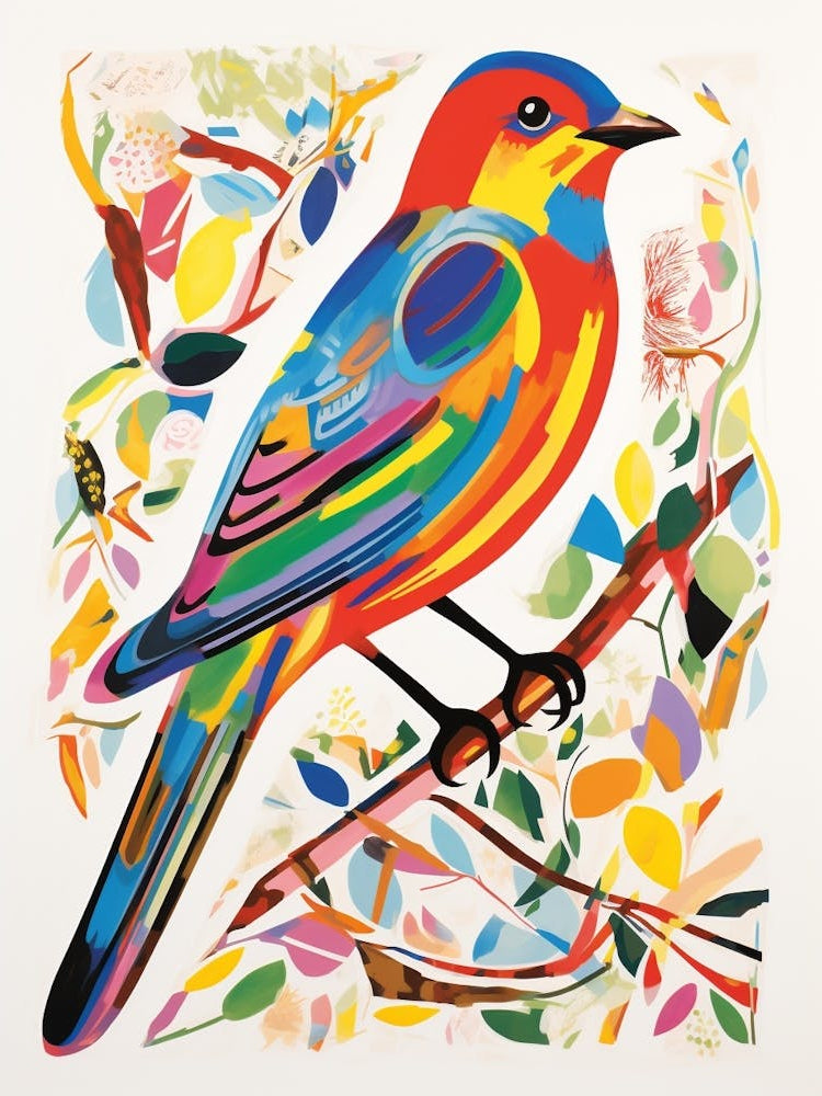 Colourful Bird Painting Swallow 3