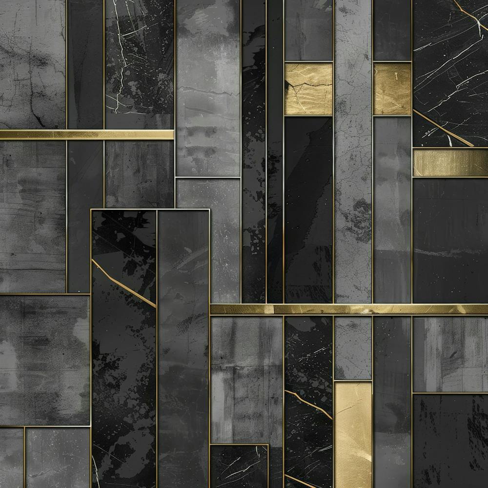 Black And Gold Marble Wall Art