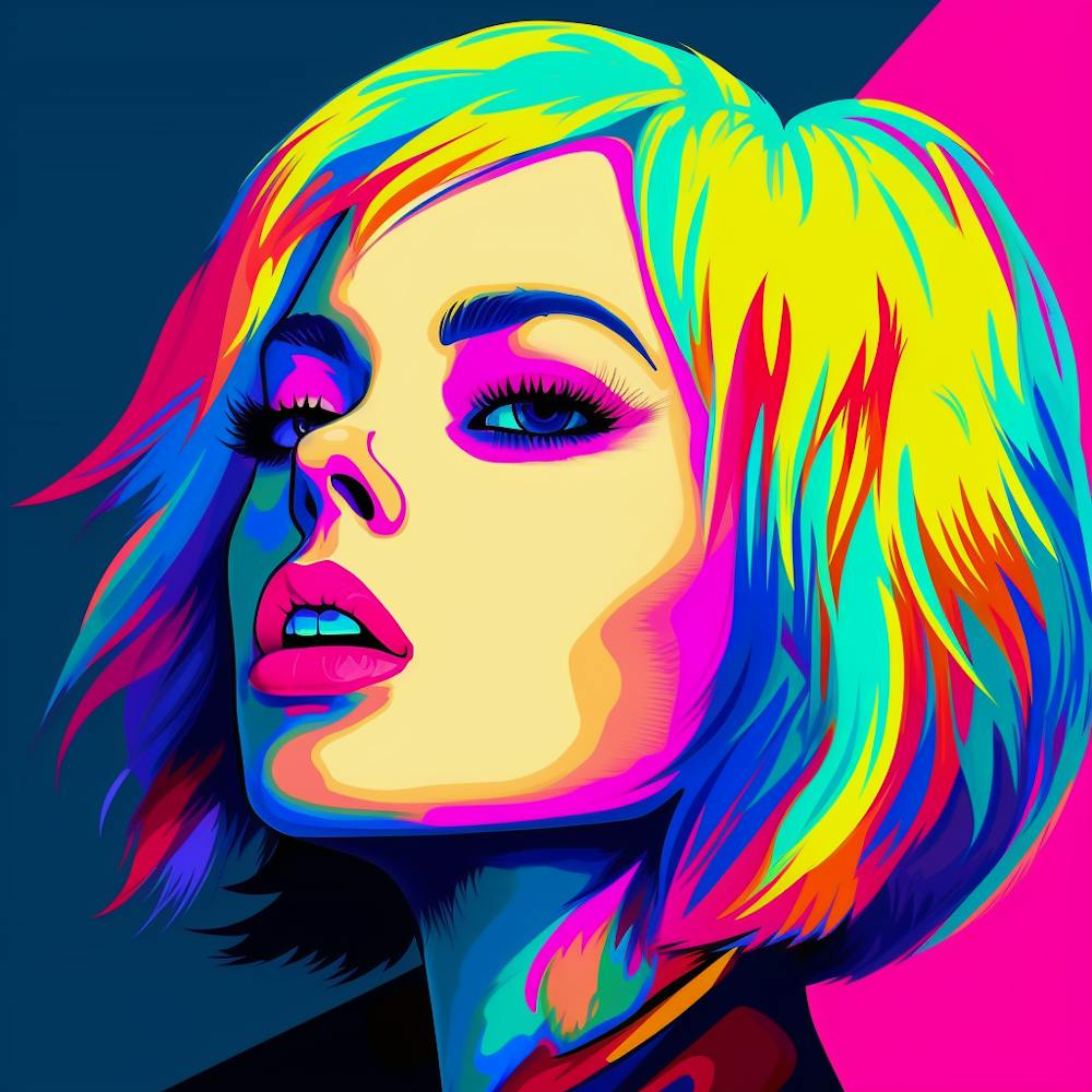 Girl With Colorful Hair