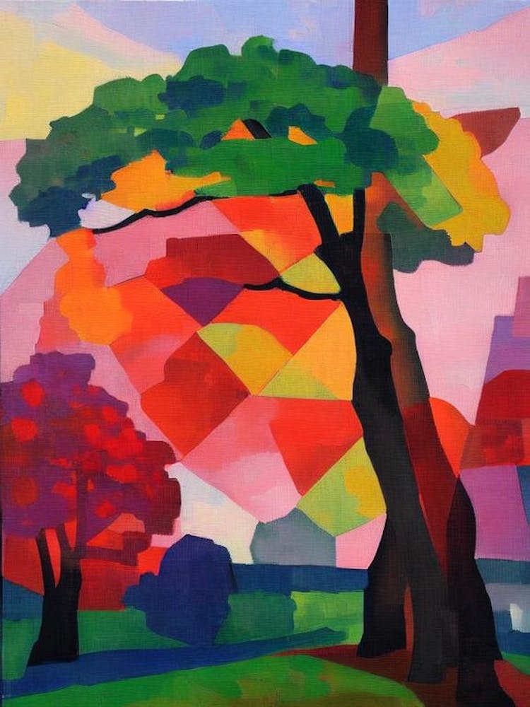 English Oak Tree Cubist 2