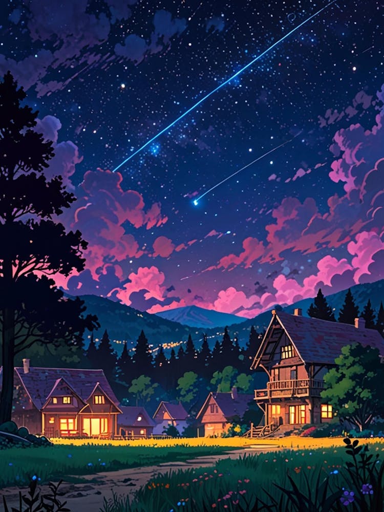 Nachthimmel Anime Ästhetik 34