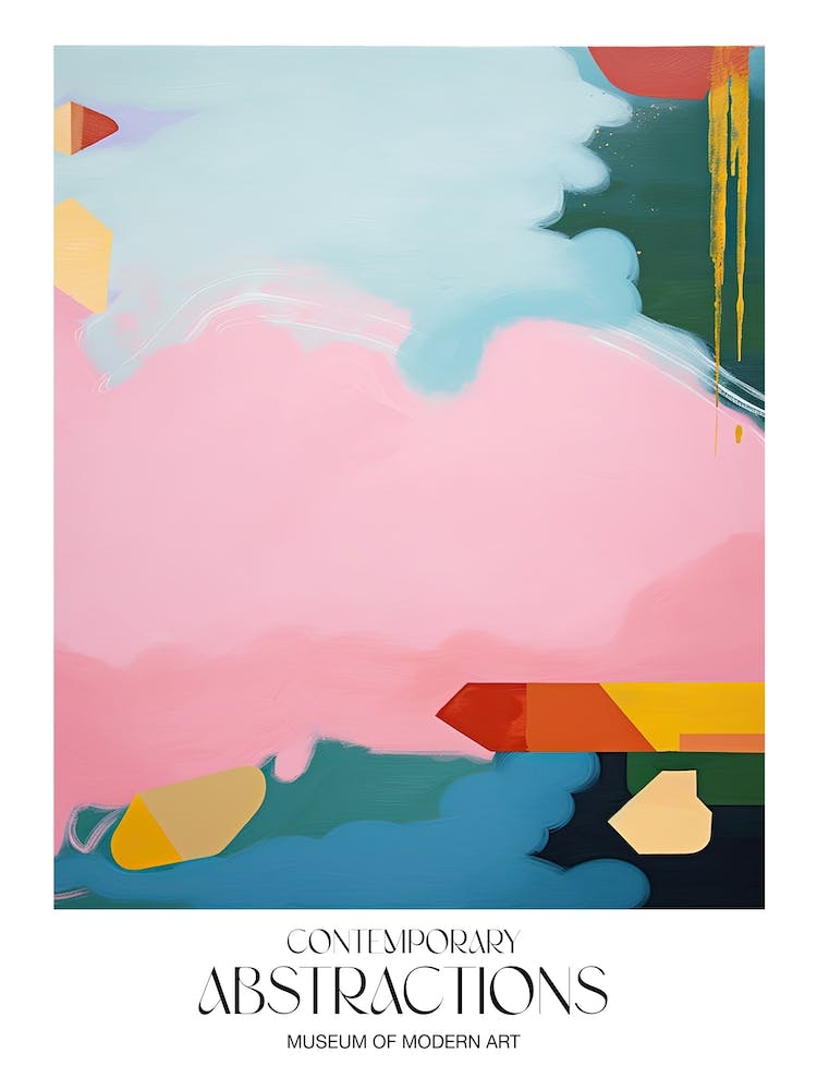 Pink Pop Painting Abstract 1 Exhibition Poster