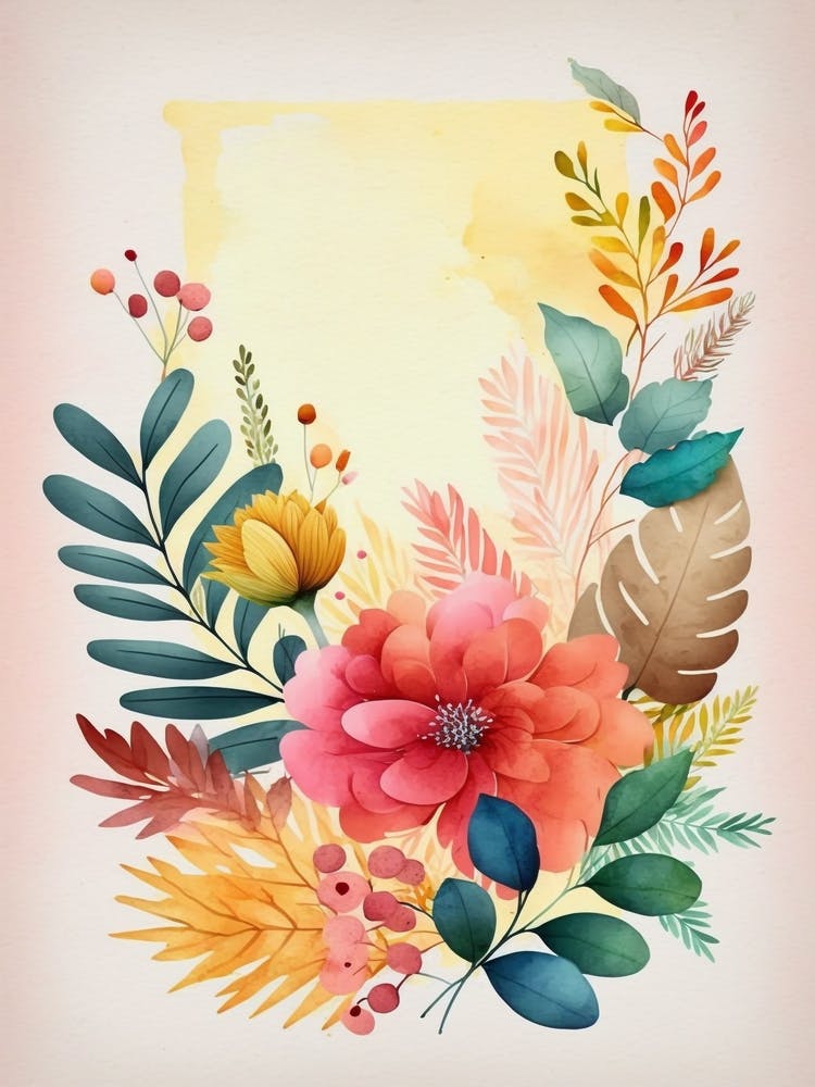 Watercolor Floral Background 1