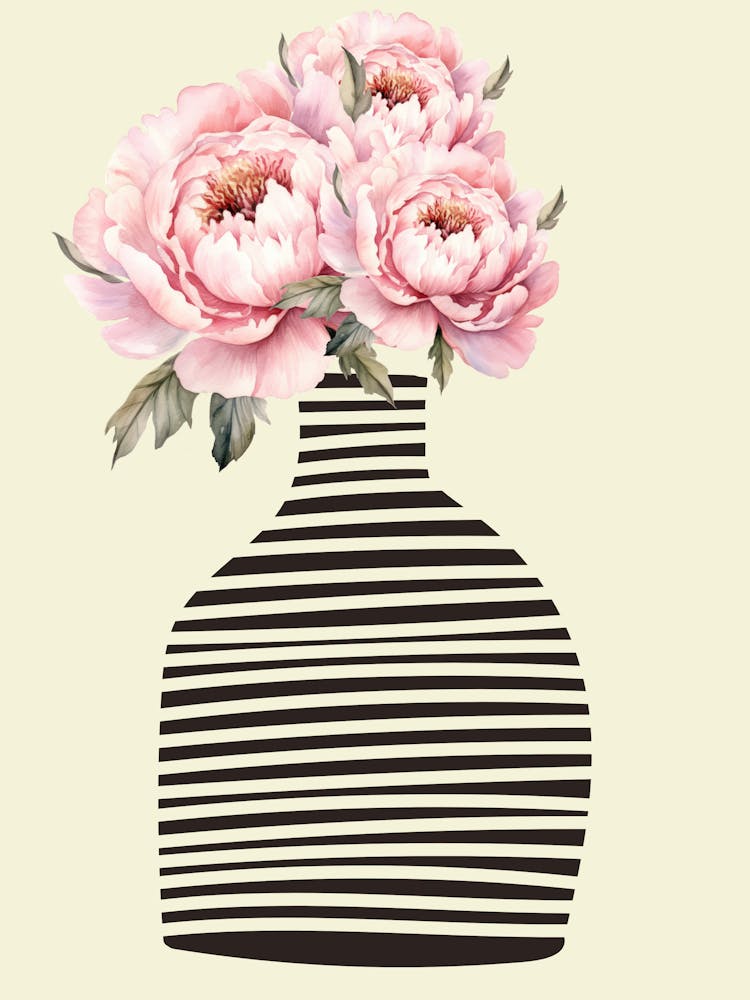 Peonies In A Vase