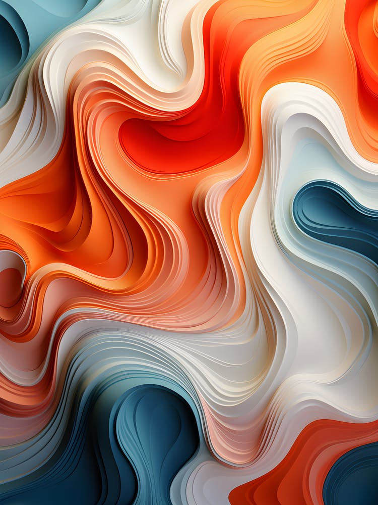 Serene Dawn: Abstract Art in Pastel Hues 1