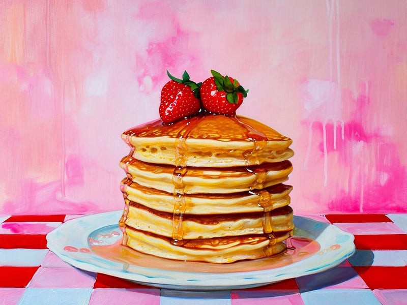 Pancake Stack Pink Checkerboard 2