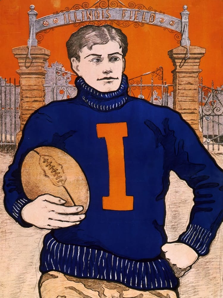 Bristow Adams, University Of Illinois Football Player, 1902